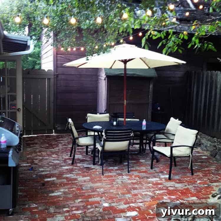 Stunning DIY Brick Patio