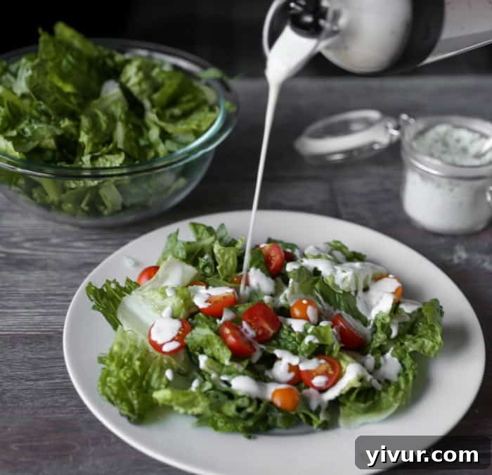 Irresistibly creamy homemade ranch dressing in a bowl