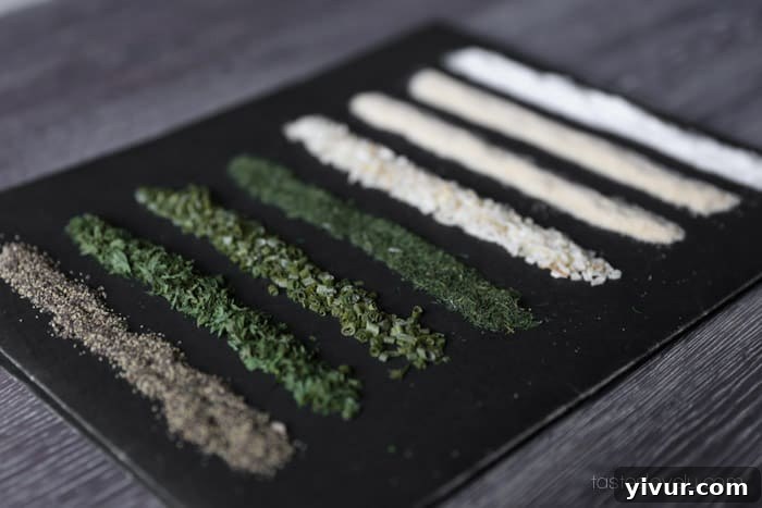 Dried herbs and spices combined for ranch mix