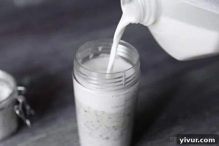 Perfectly chilled homemade ranch dressing ready to serve