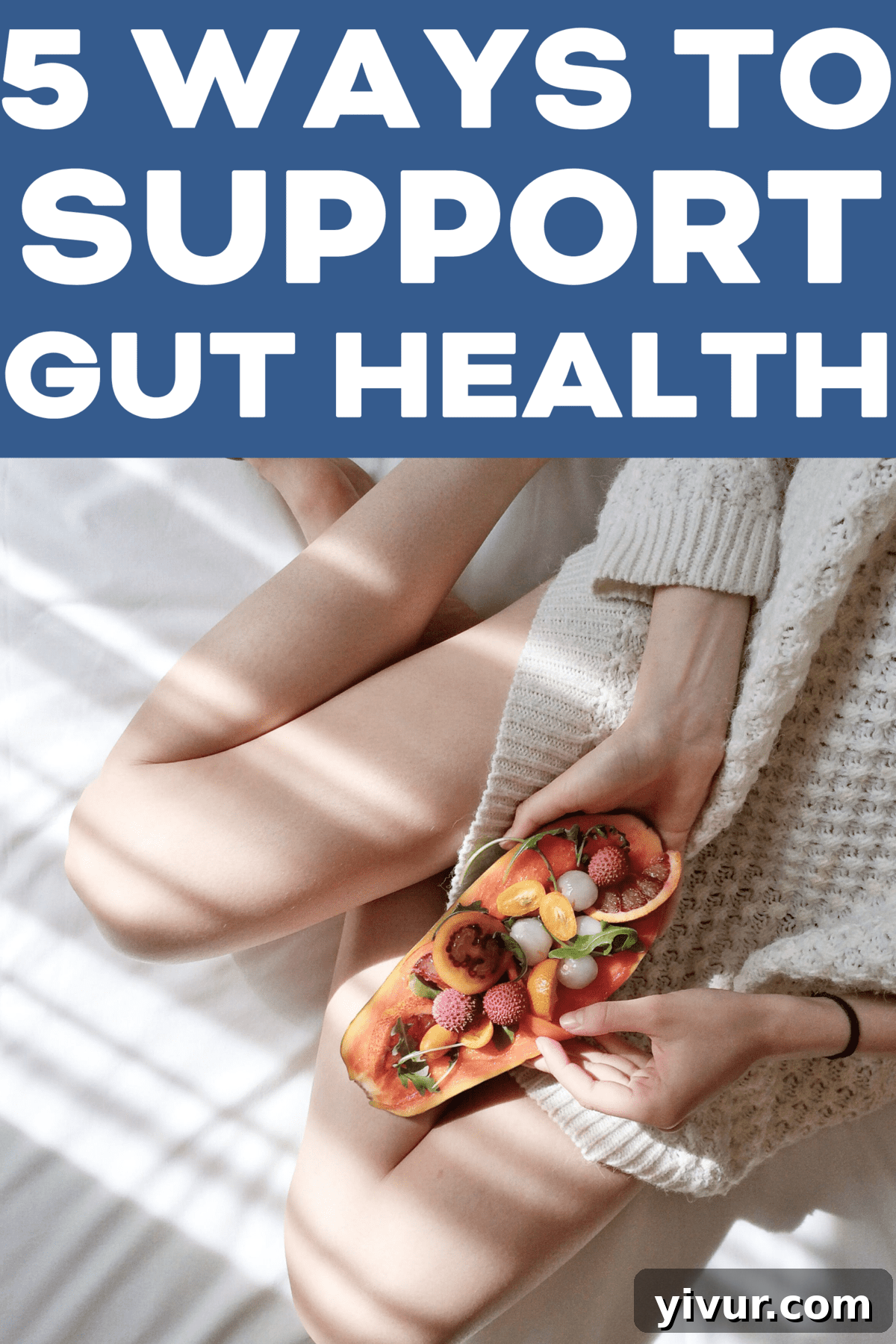 A person enjoying a healthy, balanced meal that supports gut health, emphasizing fresh ingredients and mindful eating. The image suggests a connection between nutritious food and a vibrant lifestyle, highlighting the benefits of a well-nourished gut.