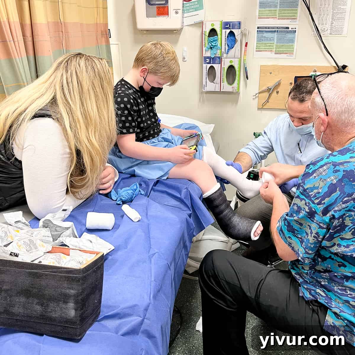 Josh's Unwavering Journey: Conquering Clubfeet 2 Josh, our resilient 6-year-old, smiling brightly despite wearing casts for his clubfoot correction, showcasing his incredible spirit.