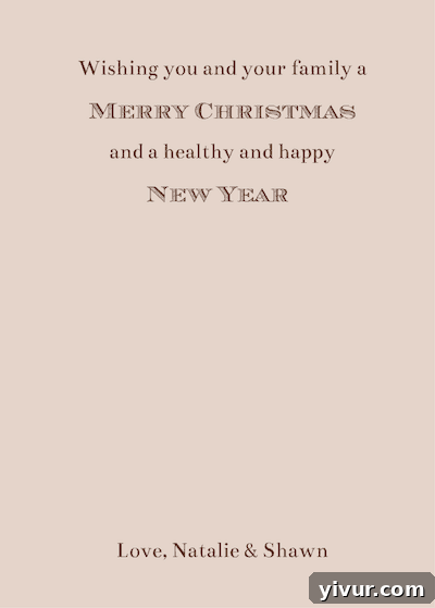 Christmas Card 2014 - Back Design with Logo