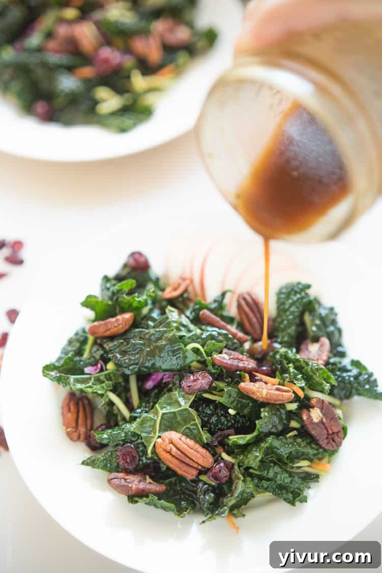 Wholesome Winter Kale Salad with Apples and Pecans