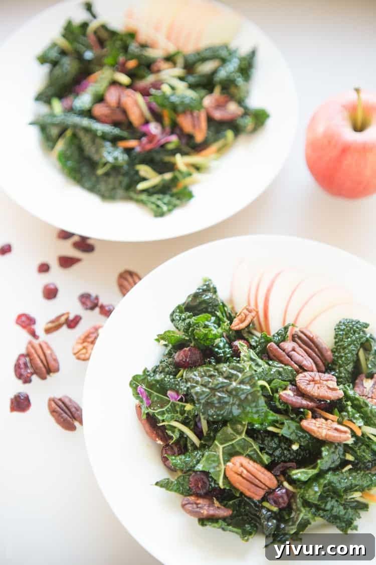 Winter Kale Salad with Orange Balsamic Vinaigrette