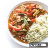 thai curry with authentic thai red curry sauce