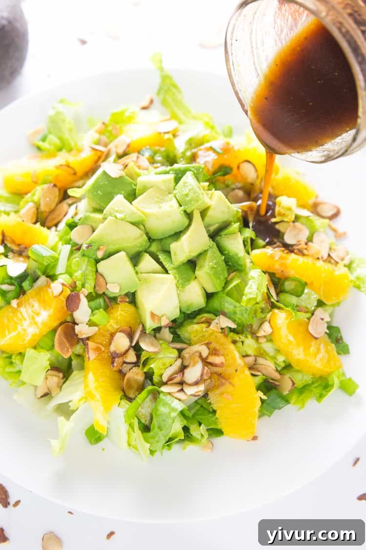Orange Almond Salad with Avocado - the BEST favorite lunch salad! #paleo #glutenfree #whole30 #vegan-1