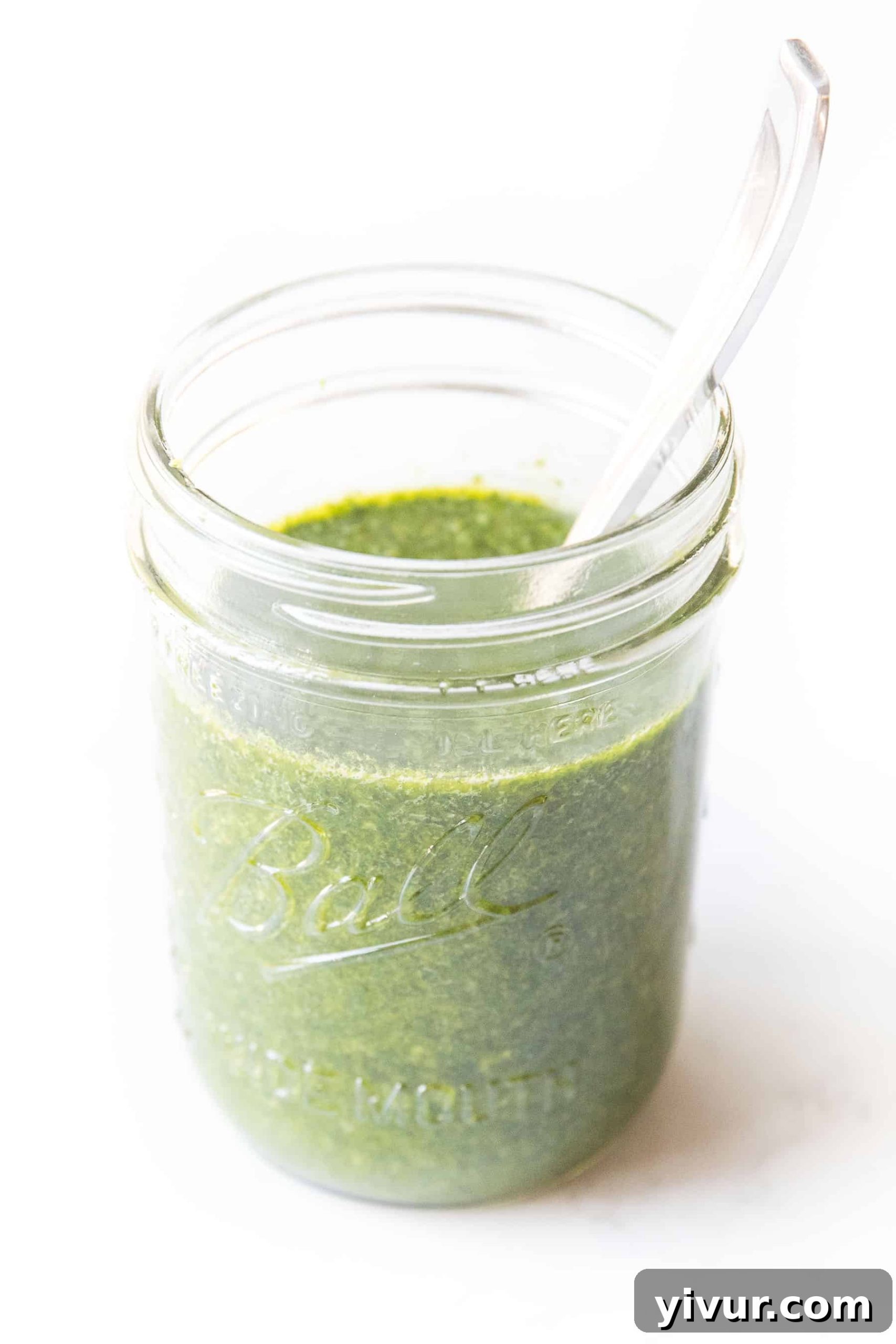 Wholesome Whole30 Chimichurri Sauce Keto and Paleo Friendly 4 Chimichurri sauce in a mason jar, illustrating fresh storage