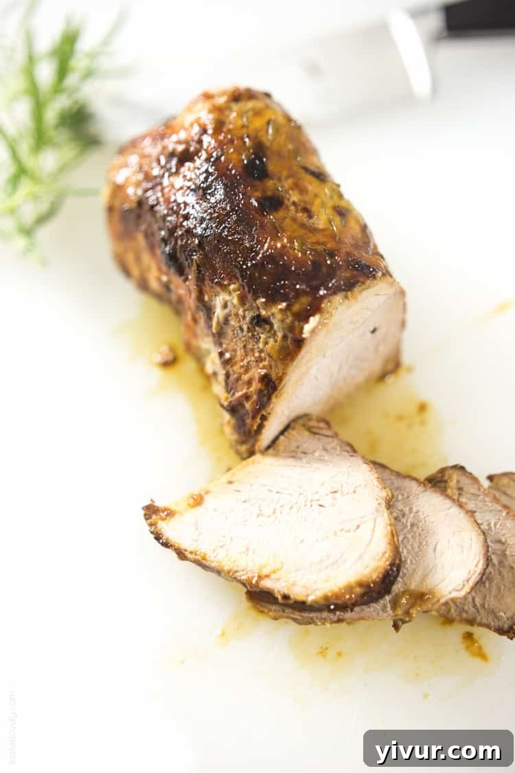 Golden Honey-Mustard Rosemary Pork Tenderloin 2 Rosemary Honey Mustard Pork Tenderloin Recipe - Perfectly Seared and Roasted