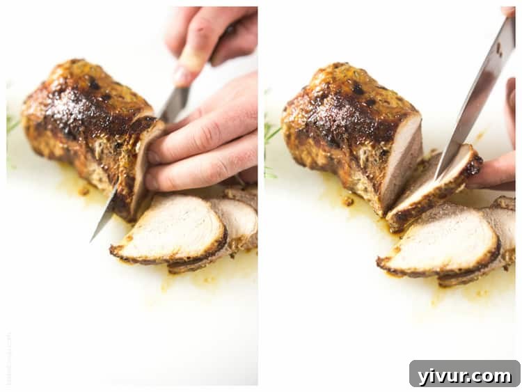 Golden Honey-Mustard Rosemary Pork Tenderloin 3 Close-up of Rosemary Honey Mustard Glaze on Pork Tenderloin Before Roasting