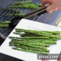 Perfect Grilled Asparagus 14 Simple Grilled Asparagus finished dish