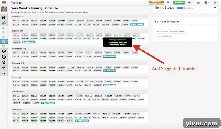 Add a Tailwind Suggested Timeslot