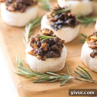 Keto Caramelized Onion and Rosemary Brie Bites