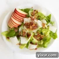 Butter Leaf Lettuce Salad with Bacon, Apple and Shaved Parmesan