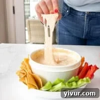 Protein-Boosted Cottage Cheese Queso 8 High Protein Queso Dip with Cottage Cheese, garnished with fresh cilantro.