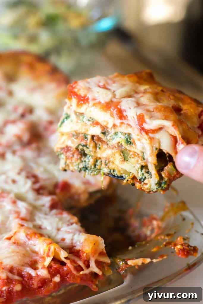 Hearty Garden Vegetable Lasagna - a vegetarian dish that freezes wonderfully for meal prep