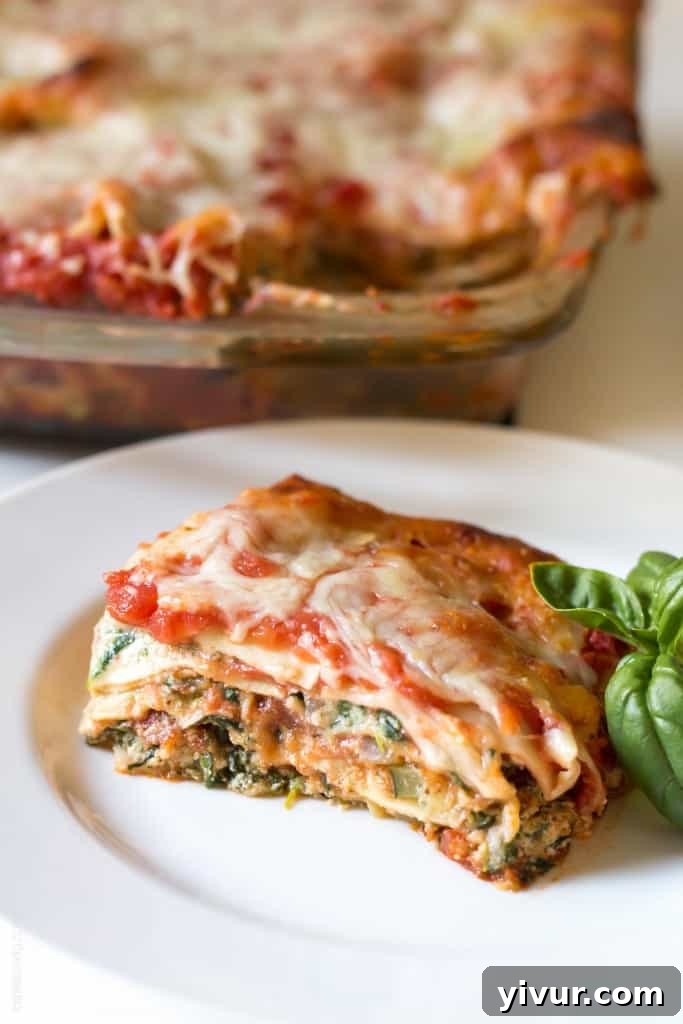 Two fresh Garden Vegetable Lasagnas, one ready for baking and one for freezing