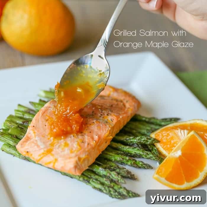 Grilled Salmon with Zesty Orange Maple Glaze