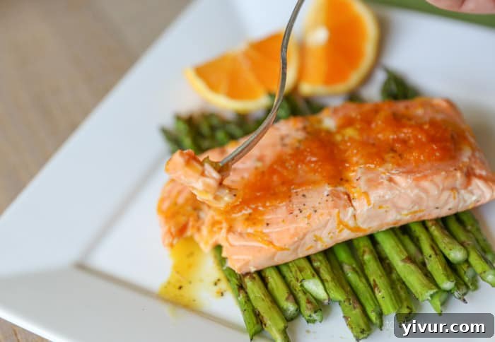 Grilled Salmon and Asparagus with Orange Maple Glaze