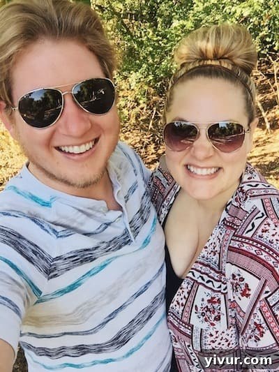 Shawn and Natalie Gruendl celebrating a birthday dinner