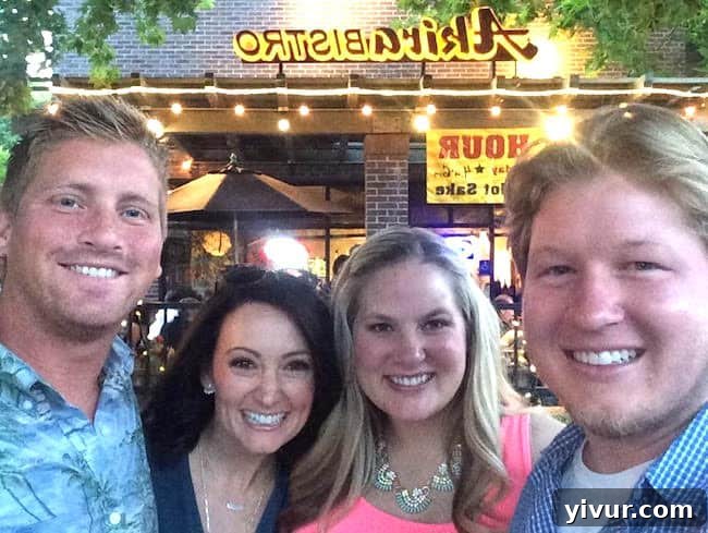 Friends and family enjoying dinner out at a sushi restaurant