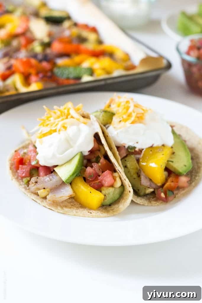 Oven Roasted Vegetable Fajitas - let the oven do all the work for you!