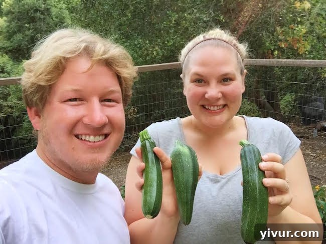 Our First Zucchini Harvest