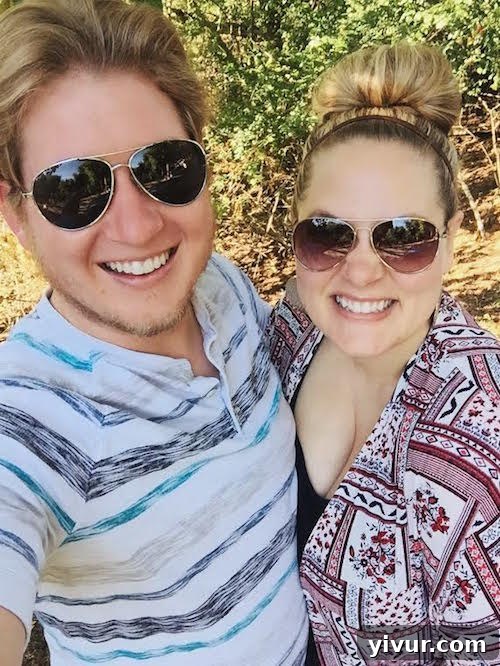 Shawn and Natalie Gruendl celebrating her 12-week pregnancy milestone, showcasing their joy.