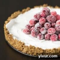 Coconut Cream Tart with Sugared Cranberries