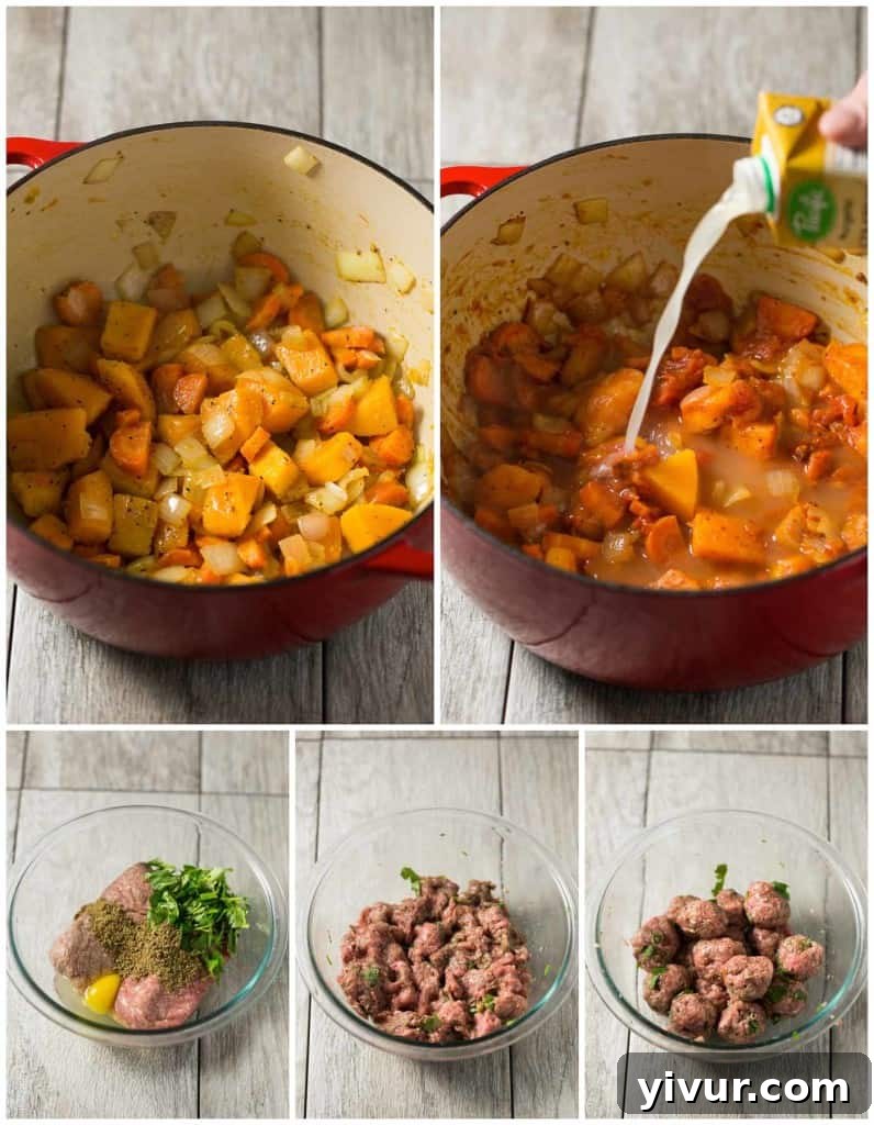 Winter Albondigas with Shredded Cabbage - a paleo, gluten free, dairy free and Whole30 soup dinner!