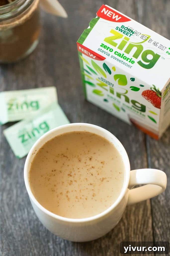 Quick Light Chai Latte Blend 7 Instant Skinny Chai Tea Latte Mix made with dried spices - just add almond milk and honey!