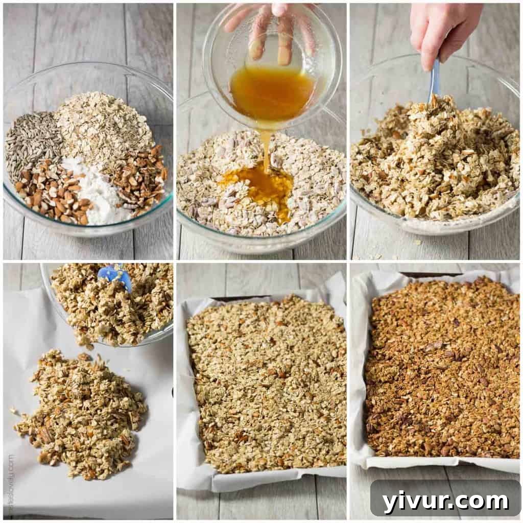 Nutty Coconut Oil Cluster Granola stored in a glass mason jar, emphasizing freshness and proper storage.