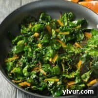 Orange Braised Rainbow Chard