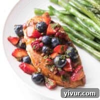 Grilled Chicken with Balsamic Berry Salsa