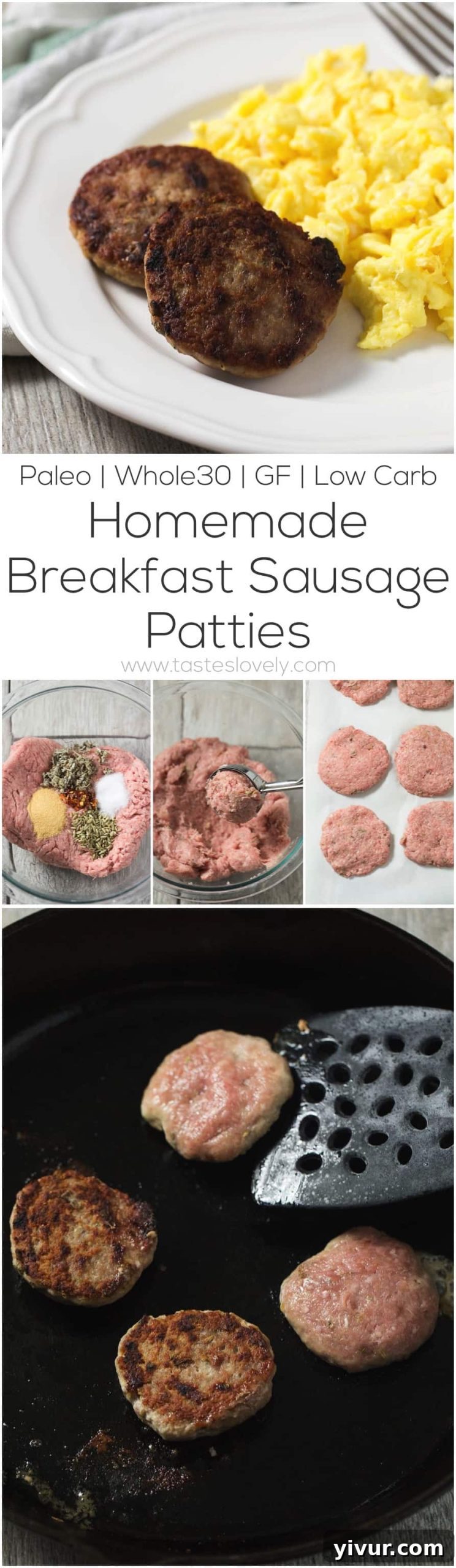 Hearty Homemade Paleo Breakfast Sausage Patties 7 Homemade Paleo Breakfast Sausage Patties – Stacked and Delicious