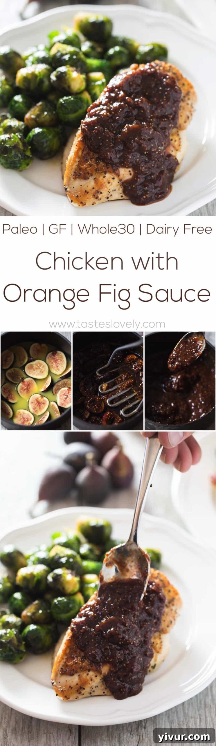 Orange Fig Glazed Chicken 7 Chicken with Orange Fig Sauce fall dinner recipe (Paleo, Gluten Free, Whole30, Dairy Free)