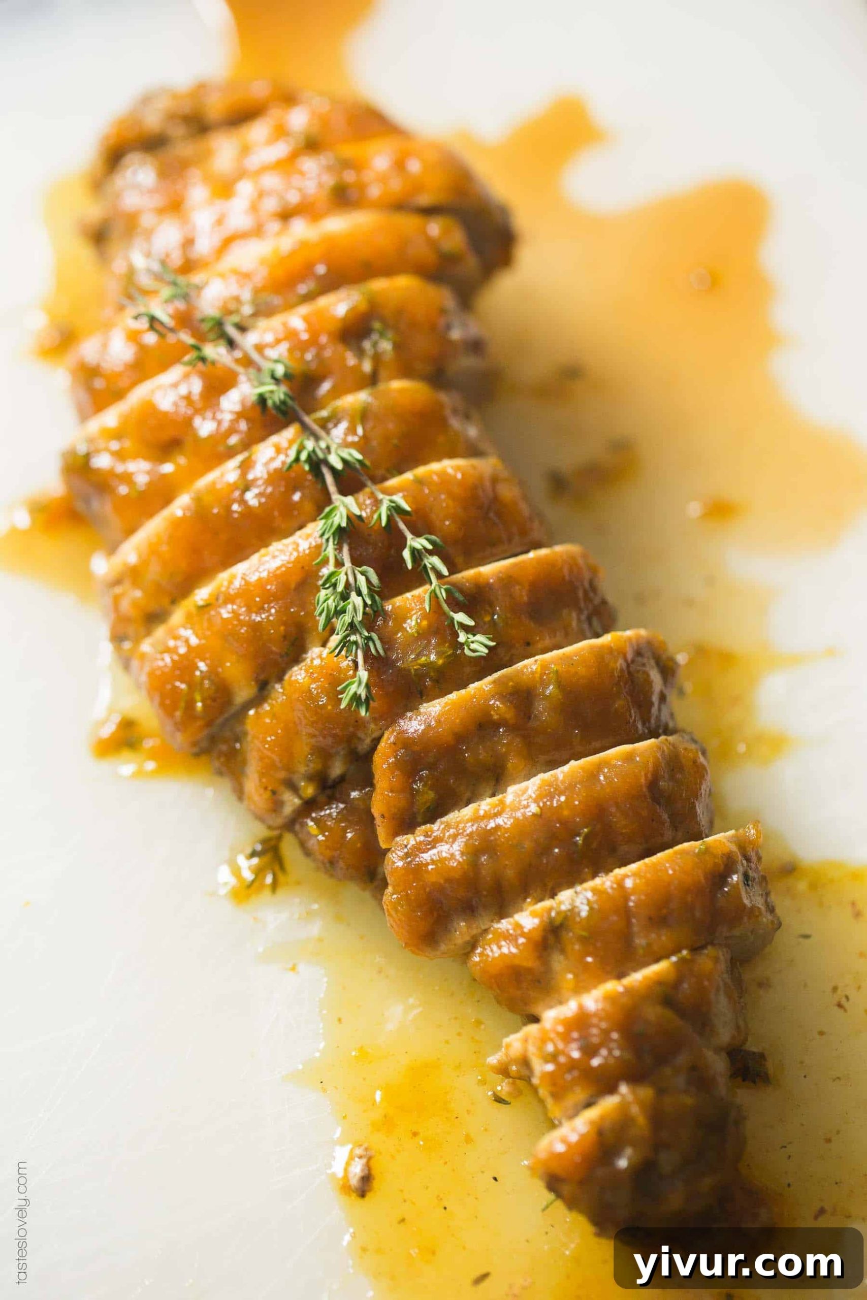 Pumpkin Butter & Thyme Pork Tenderloin - a paleo, gluten free, dairy free, refined sugar free dinner recipe