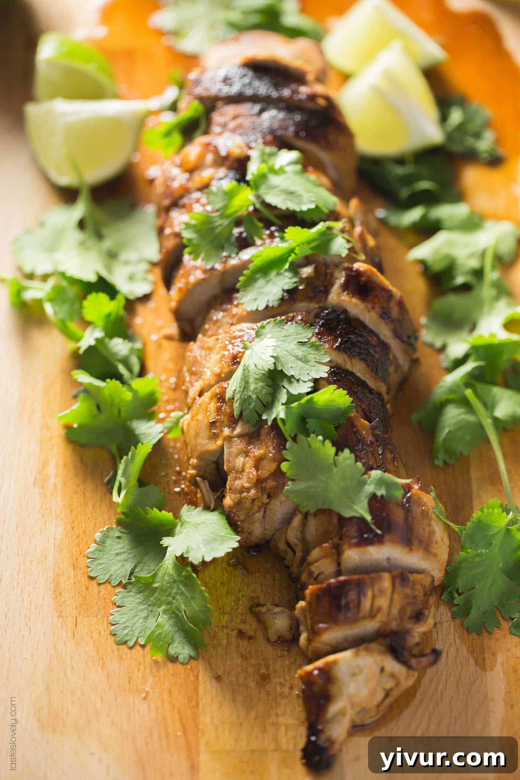 Flavorful Paleo Chipotle Honey Lime Pork Tenderloin, marinated for a quick and healthy meal