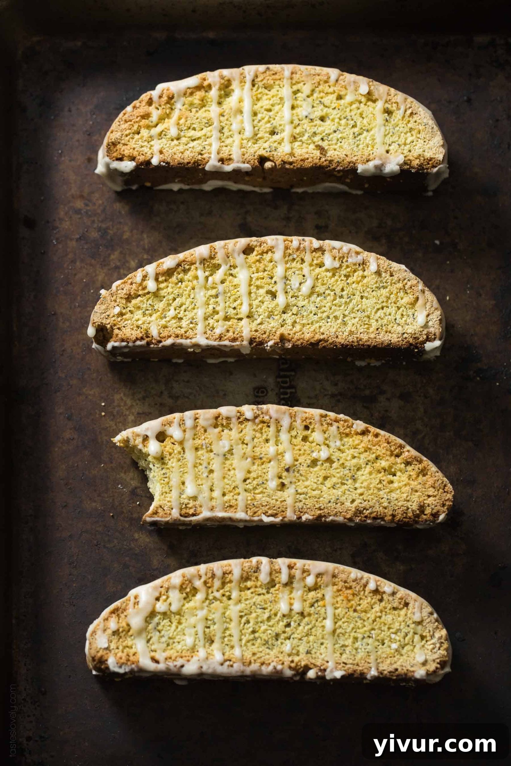 Orange Poppy Seed Biscotti - made with no butter so they're dairy free!