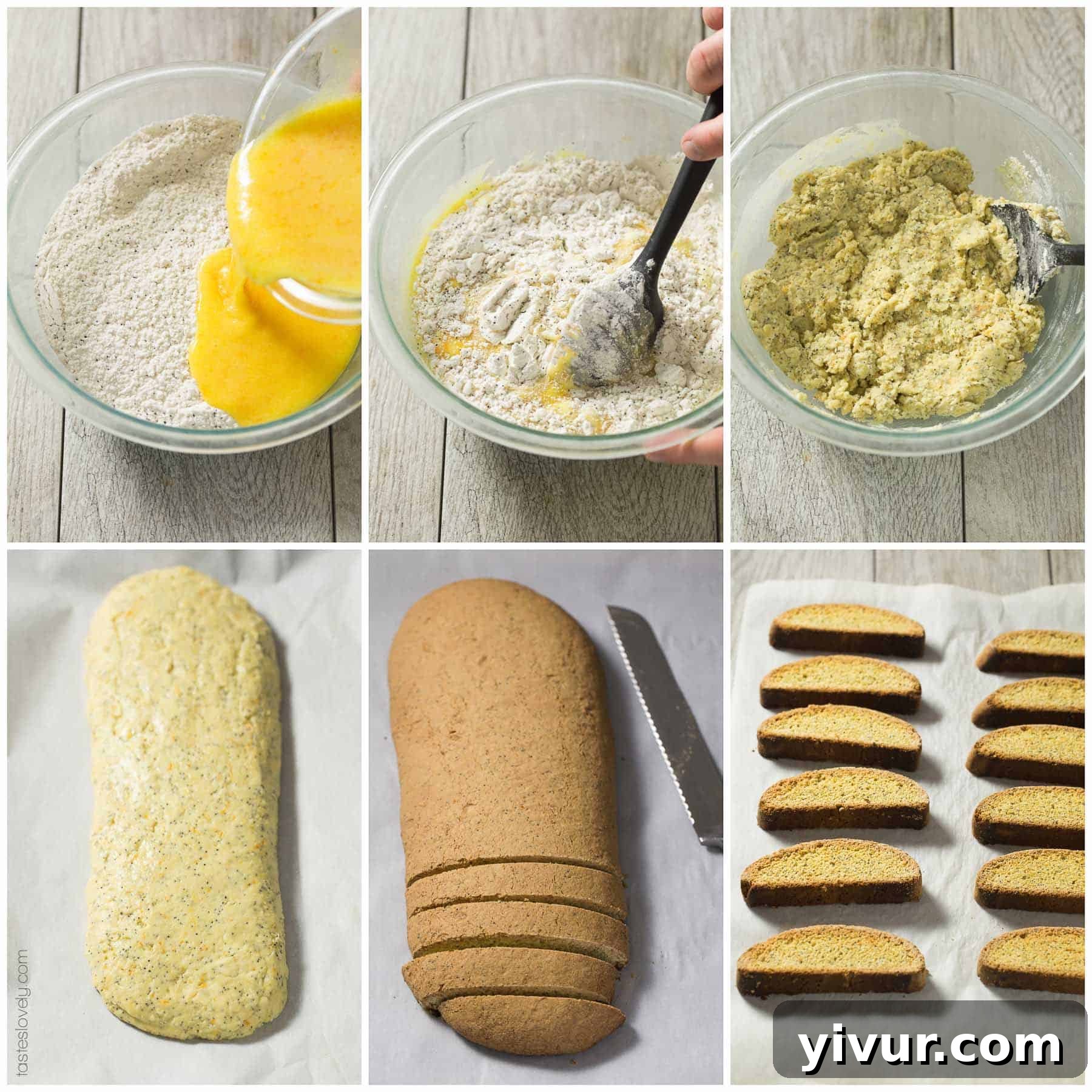 Orange Poppy Seed Biscotti - made with no butter so they're dairy free!