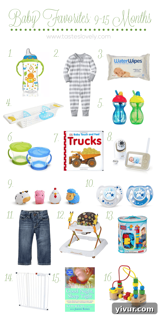 Best Baby Favorites and Essentials for 9-15 Months: A Comprehensive Guide for Toddlers
