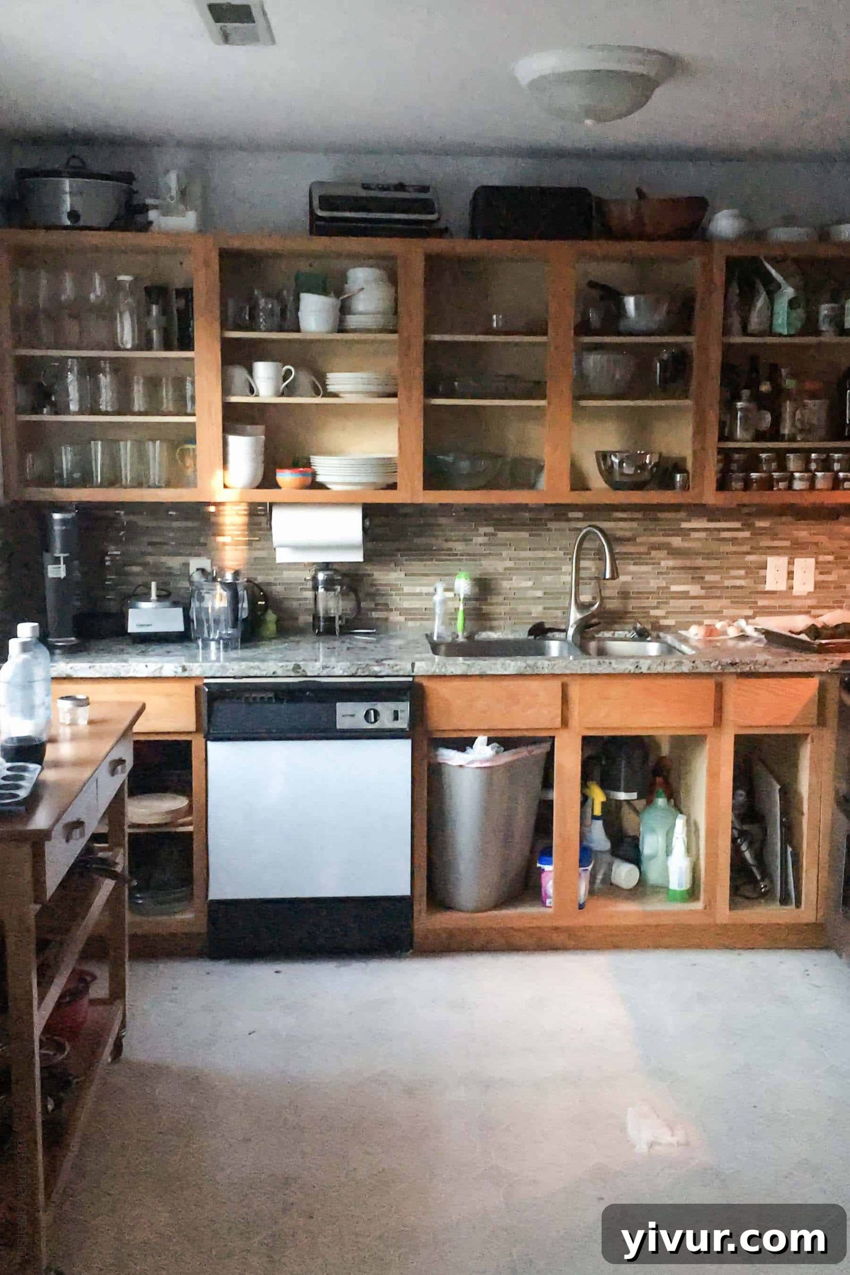 DIY shaker cabinet conversion - adding wood trim to flat oak cabinet doors