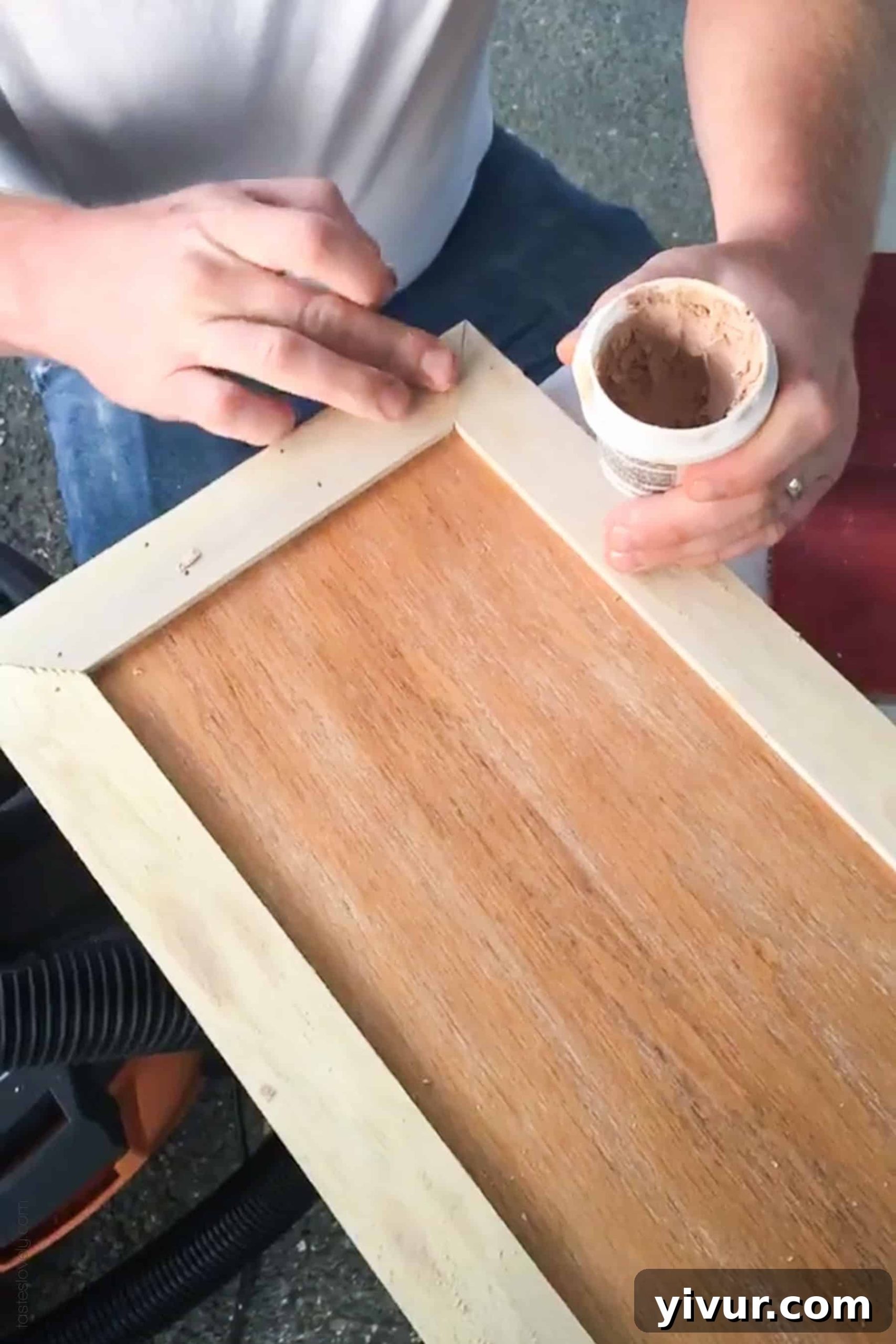 Sanding and prepping oak cabinet doors for painting and shaker style conversion
