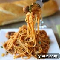 Healthier Spaghetti and Sausage Meatballs