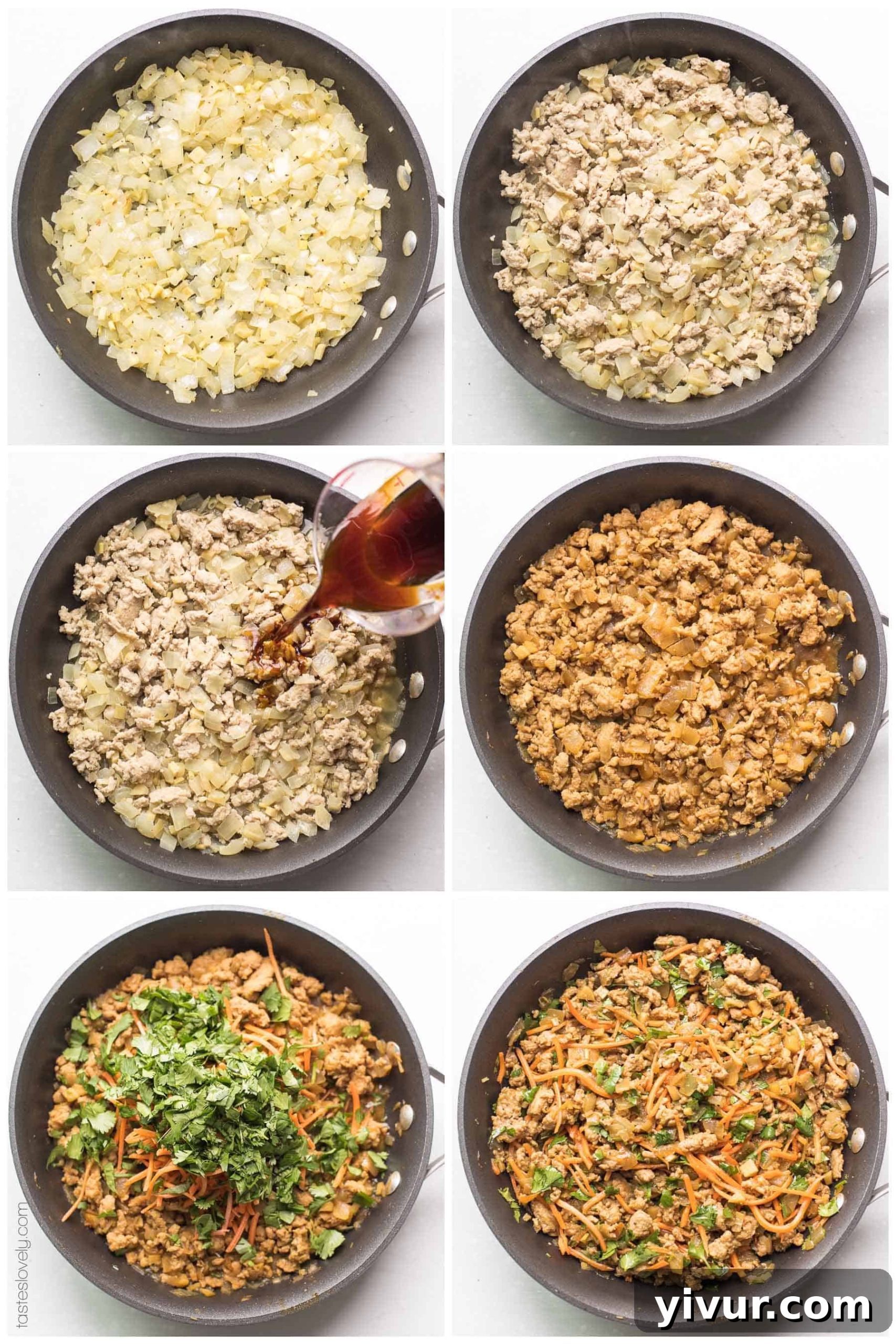 Keto Friendly Chicken Lettuce Wraps - a low carb and healthy dinner featuring ground chicken, aromatic Thai spices, and a savory sauce, perfect for a quick weeknight meal.