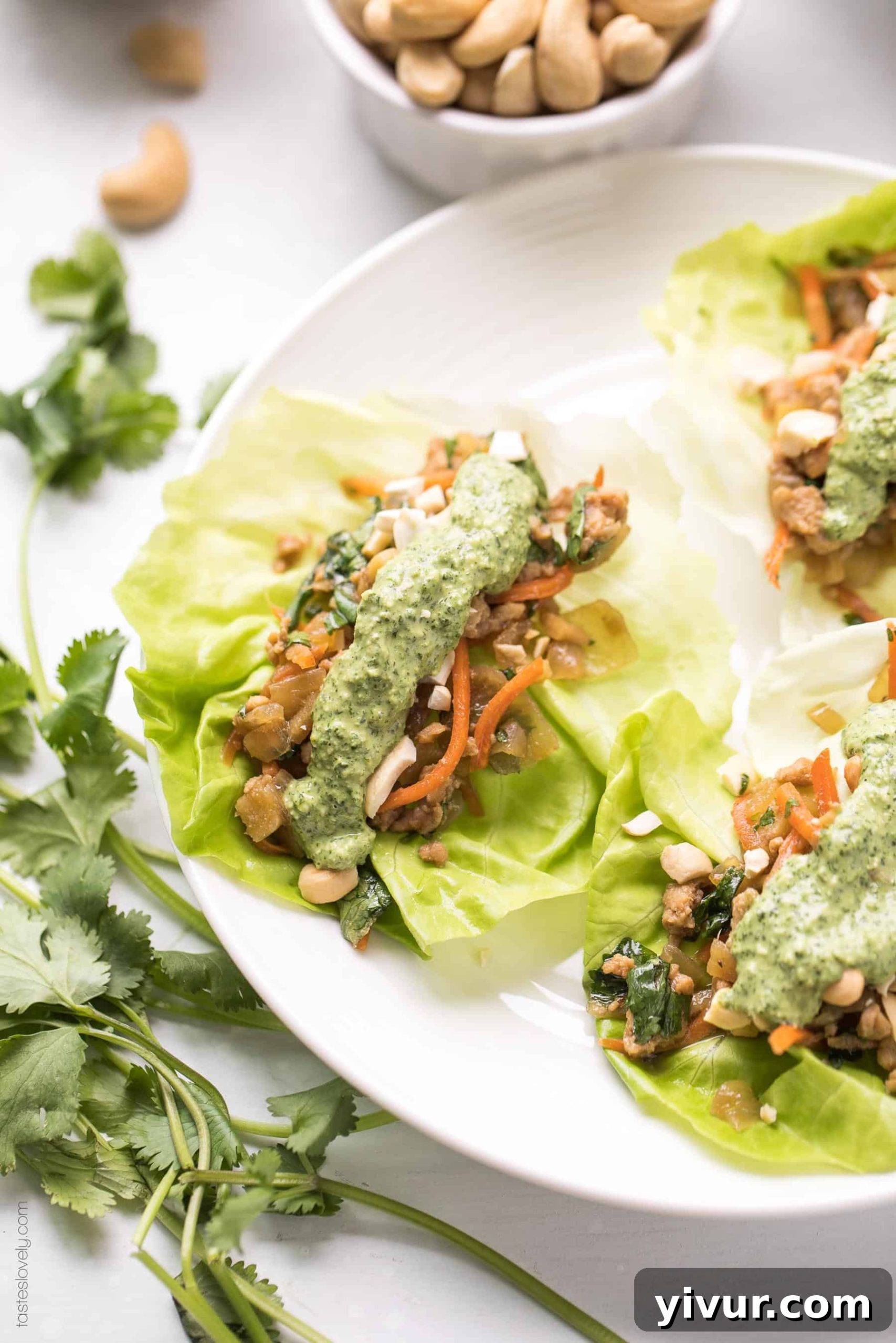 Quick Thai Chicken Lettuce Wraps - a vibrant and nutritious meal that's simple to prepare and perfect for a healthy, clean eating routine.