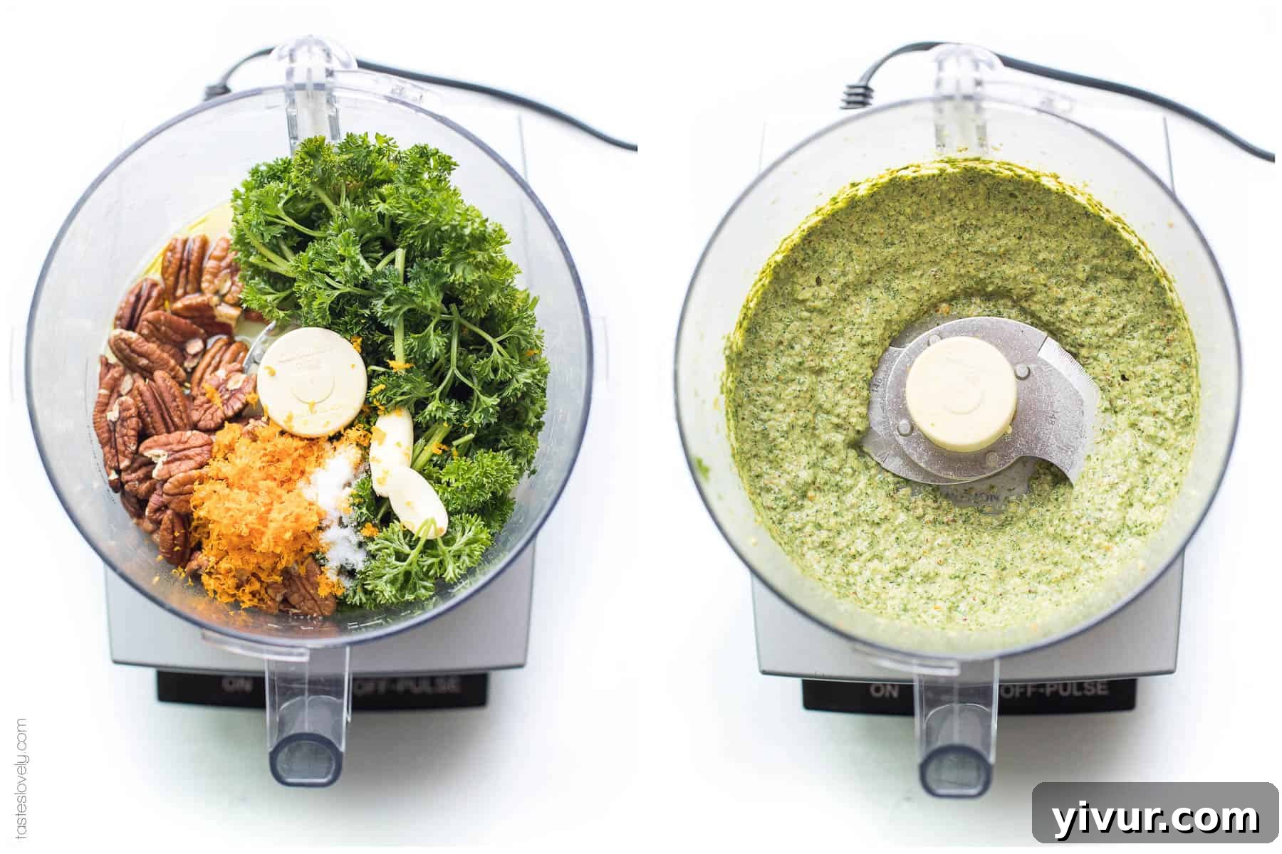 A vibrant bowl of Whole30 Keto Orange Parsley Sauce, perfectly blended, ready to be drizzled over various dishes.