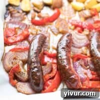 Sheet Pan Sausage, Bell Pepper & Potato Roast