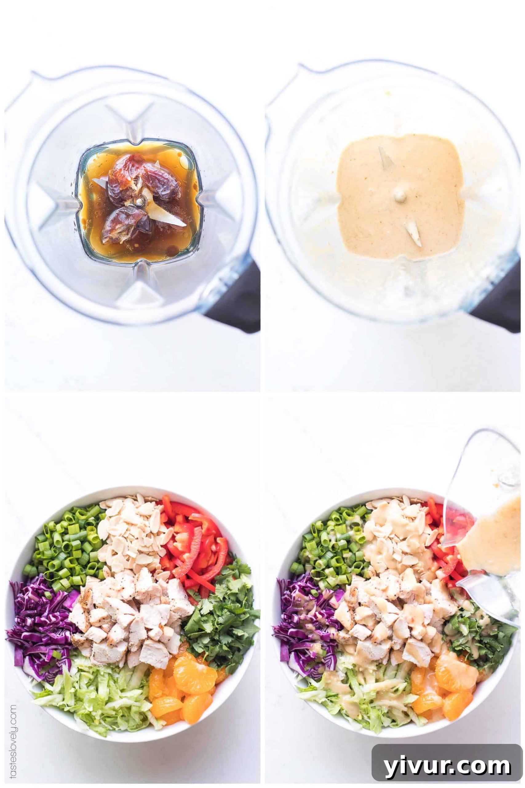 Paleo + Whole30 Chinese Chicken Salad Recipe with a homemade salad dressing. Delicious and healthy 30 minute asian chicken salad recipe! #paleo #whole30 #keto #glutenfree #grainfree #dairyfree #sugarfree #lowcarb #cleaneating #realfood