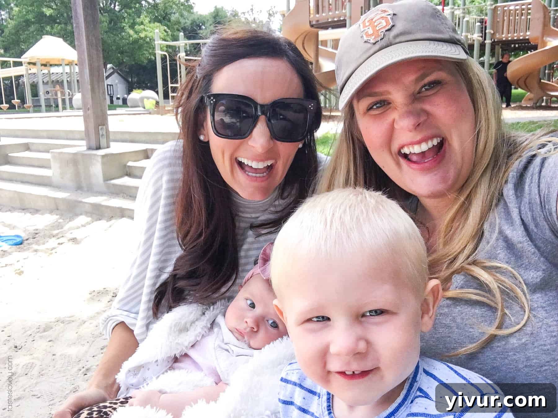 Spring 2018 A Daily Perspective 7 Pregnant mom and toddler Josh at a gas station, unexpectedly meeting family members for a quick chat.